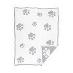 Super Soft Inverted Paw Print Brushed Poly Microfiber Throw Blanket