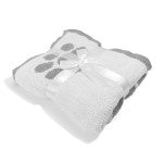 Super Soft Inverted Paw Print Brushed Poly Microfiber Throw Blanket