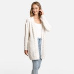 Ivory ComfyLuxe Solid Twist Knit Cardigan