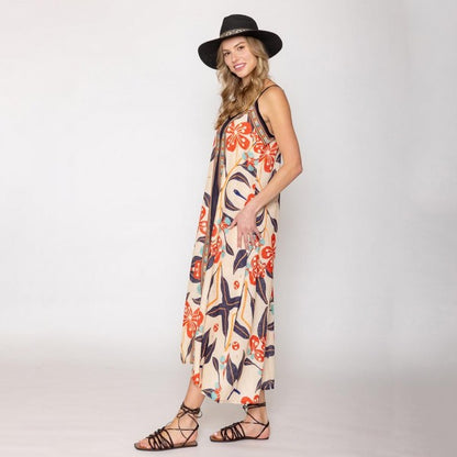 Do Everything In Love Floral Print Spaghetti Strap Dress