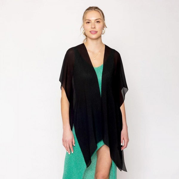Do Everything In Love Solid Chiffon Ruana