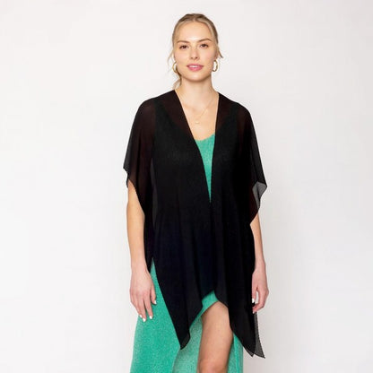 Do Everything In Love Solid Chiffon Ruana