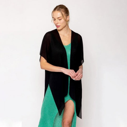 Do Everything In Love Solid Chiffon Ruana