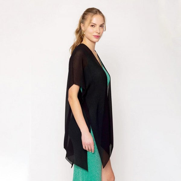 Do Everything In Love Solid Chiffon Ruana