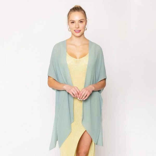 Do Everything In Love Solid Chiffon Ruana
