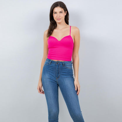 Ribbed Spaghetti Strap Camisole