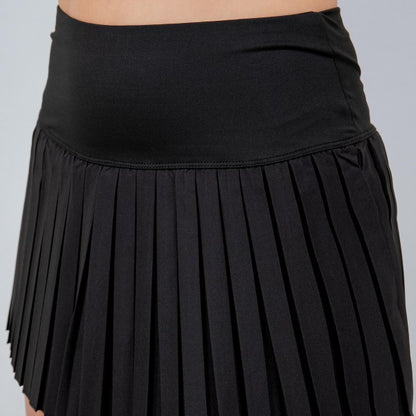 Black Pleated Skort with Pockets Shorts