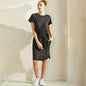 Black Peach Skin T-Shirt Dress