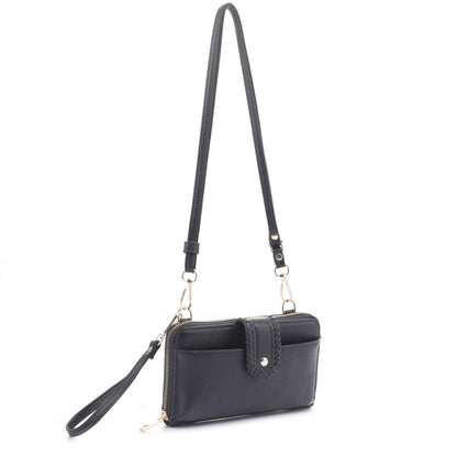 DJ60112 Abby Smartphone Wallet Crossbody: White