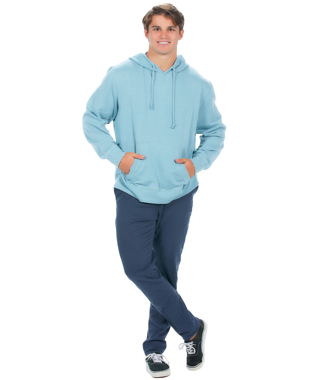 Unisex Fit Burnout Fleece Pullover Hoodie