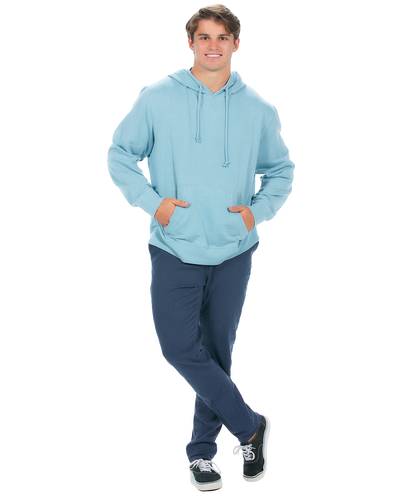 Unisex Fit Burnout Fleece Pullover Hoodie