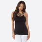 Women's Solid Color Seamless Triple Criss Cross Camisole