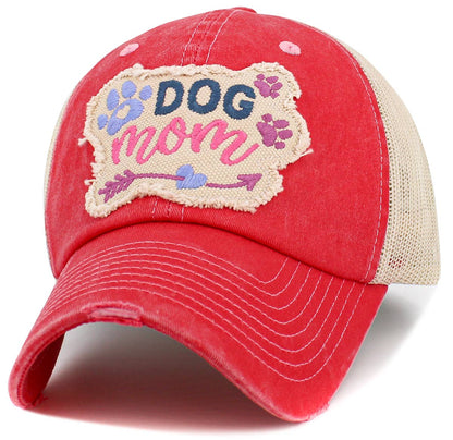 Dog Mom Meshback Ballcap: BLK