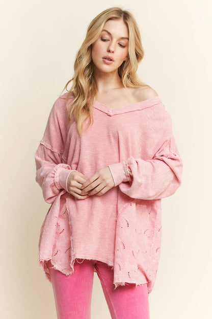 BEST Mineral Washed Western Boho Paisley Top HT5559