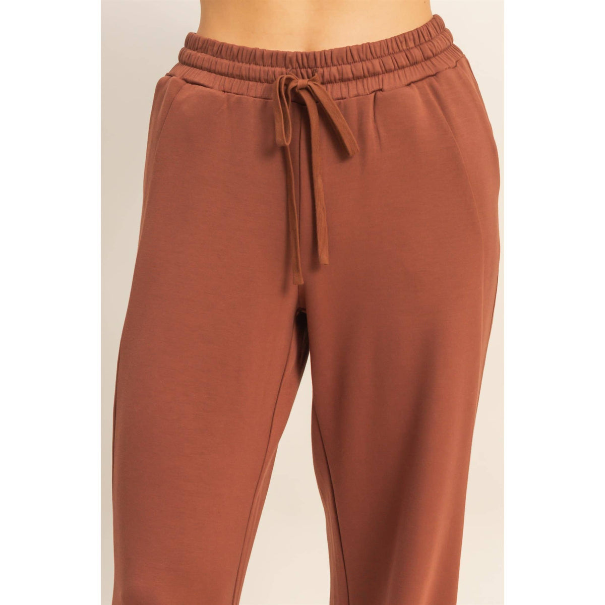 Double Knit Wide-Leg Sweatpants