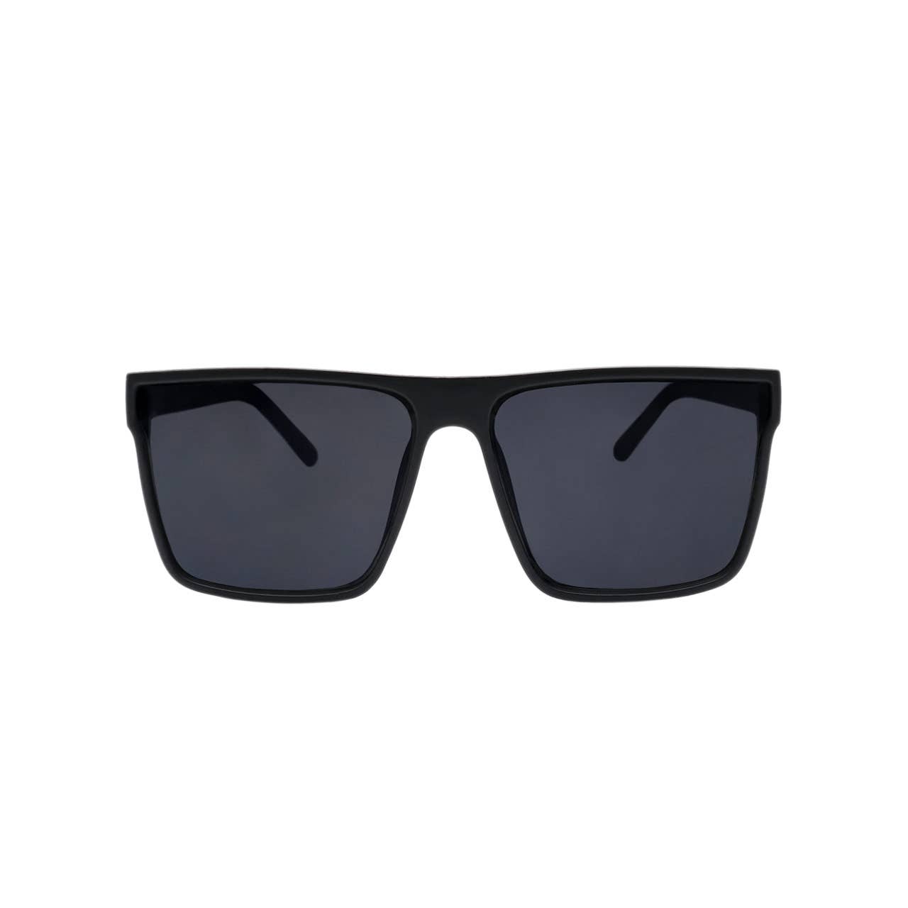 Mens Sunglasses Square Frame New All Black Super Dark Sun