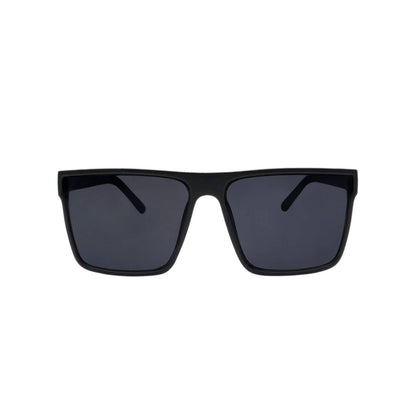 Mens Sunglasses Square Frame New All Black Super Dark Sun