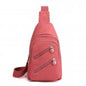 Pink Nylon Crossbody Sling Bag