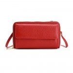 Red Faux Leather Wallet Cross Body