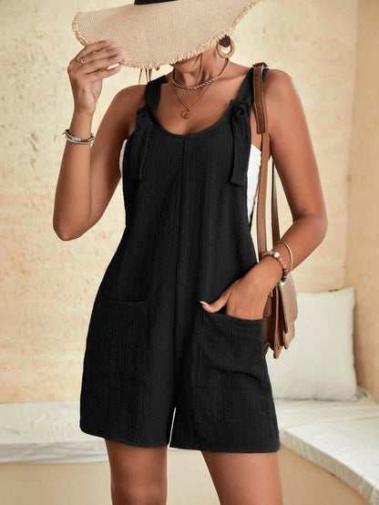 Pink / S romper casual suspender shorts jumpsuit bib :