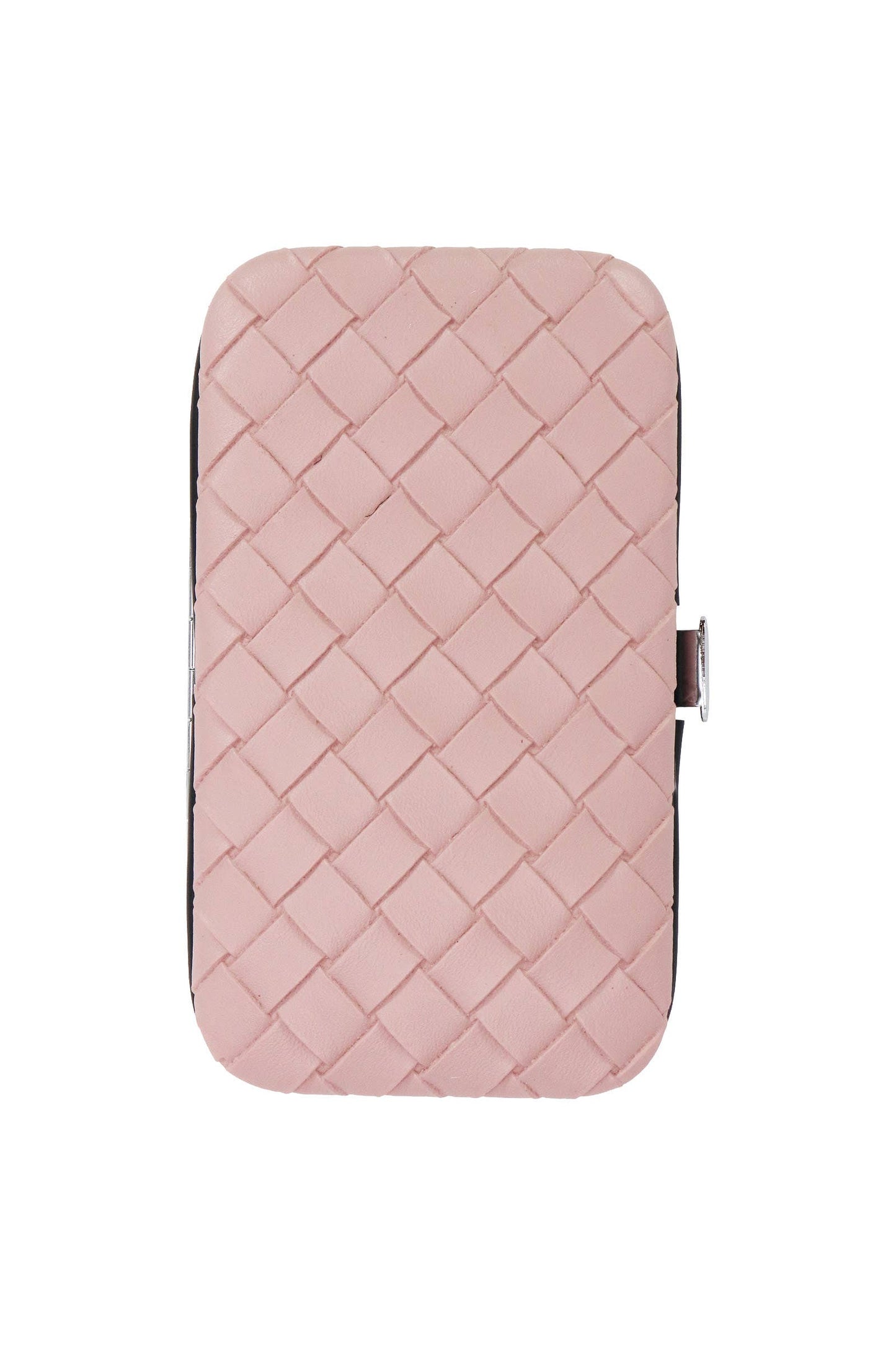 Basket Weave Vegan Leather 7 Pcs Nailcare Kit