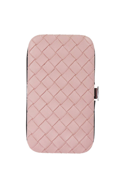 Basket Weave Vegan Leather 7 Pcs Nailcare Kit