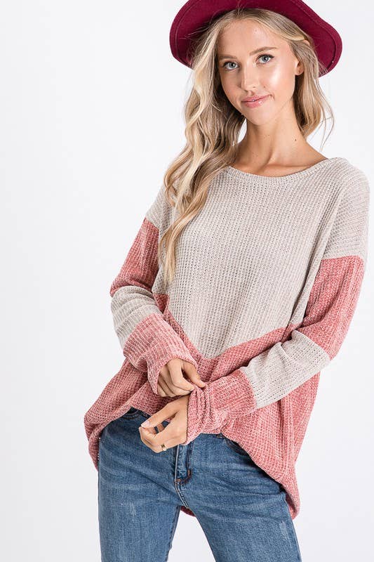 LMT1116-S-Chunky Velvet Sweater