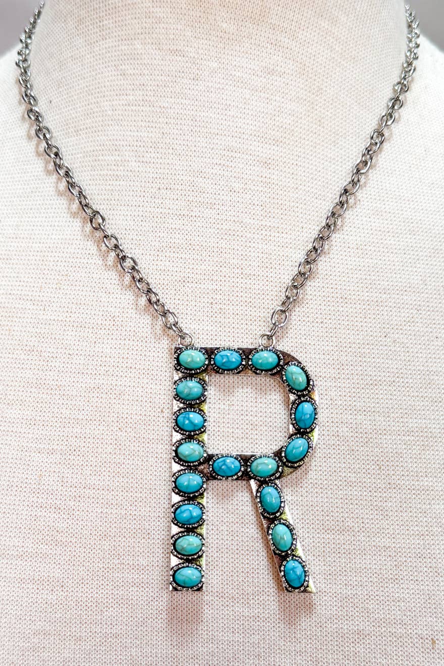 Blaze Initial Necklace-Silver