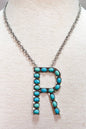 Blaze Initial Necklace-Silver