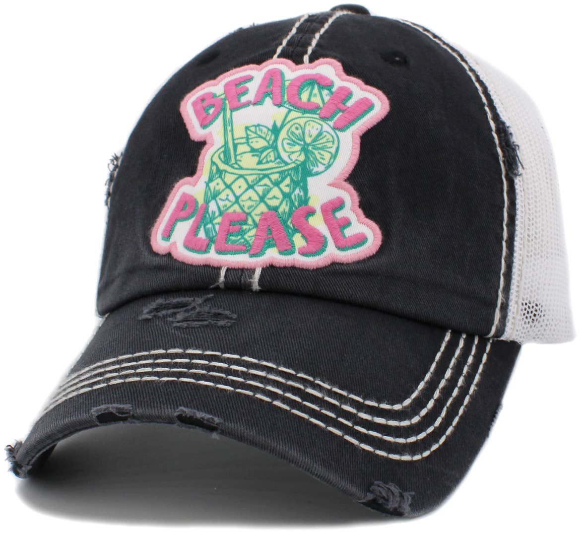 Beach Please Vintage Ballcap