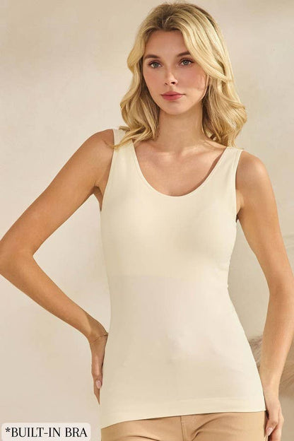Yelete Seamless Reversible Tank w/ Built-In Bra