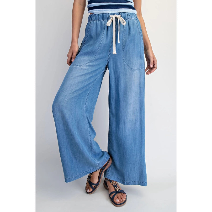Cotierra Lyocell Drawstring Wide Leg Pants – Style CP6067