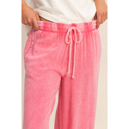 Hyfve DZ26A651 Mineral Washed Wide Leg Pants