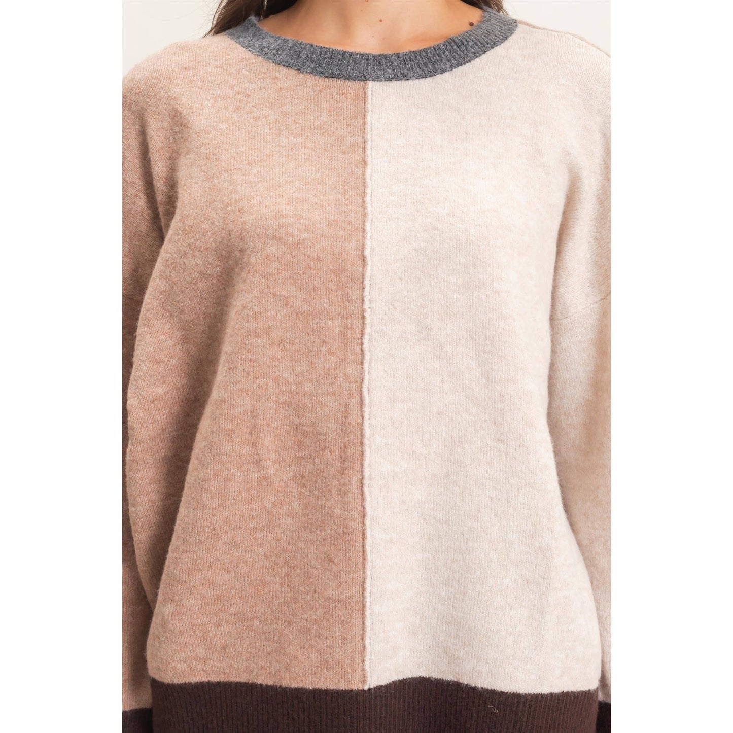 HYFVE Color block Visible Seam Sweater HF26E151