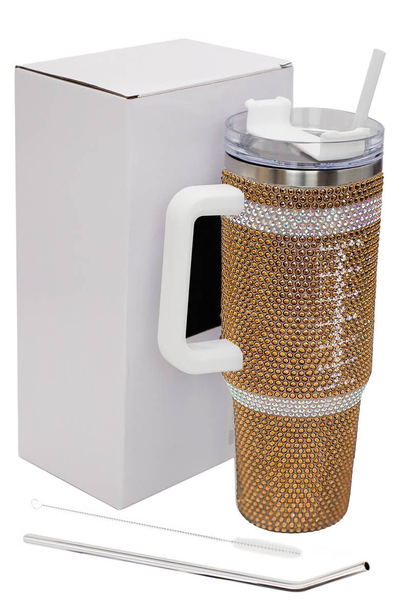 Gameday Football Bling Glam Insulated Tumbler