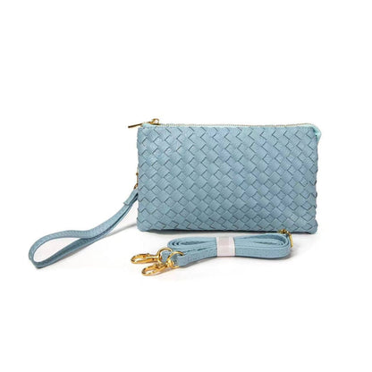 7050 Kathy Woven Three Compartment Clutch/Crossbody Bag