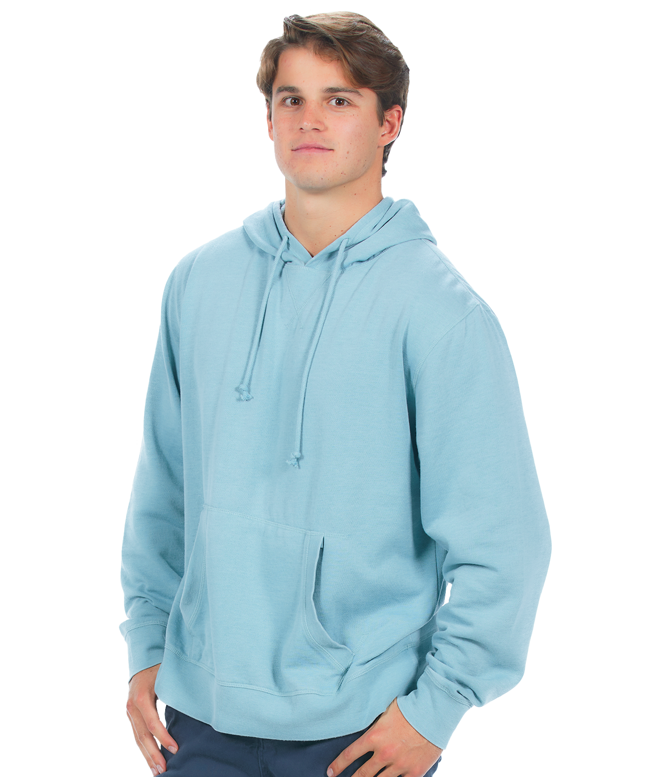 Unisex Fit Burnout Fleece Pullover Hoodie
