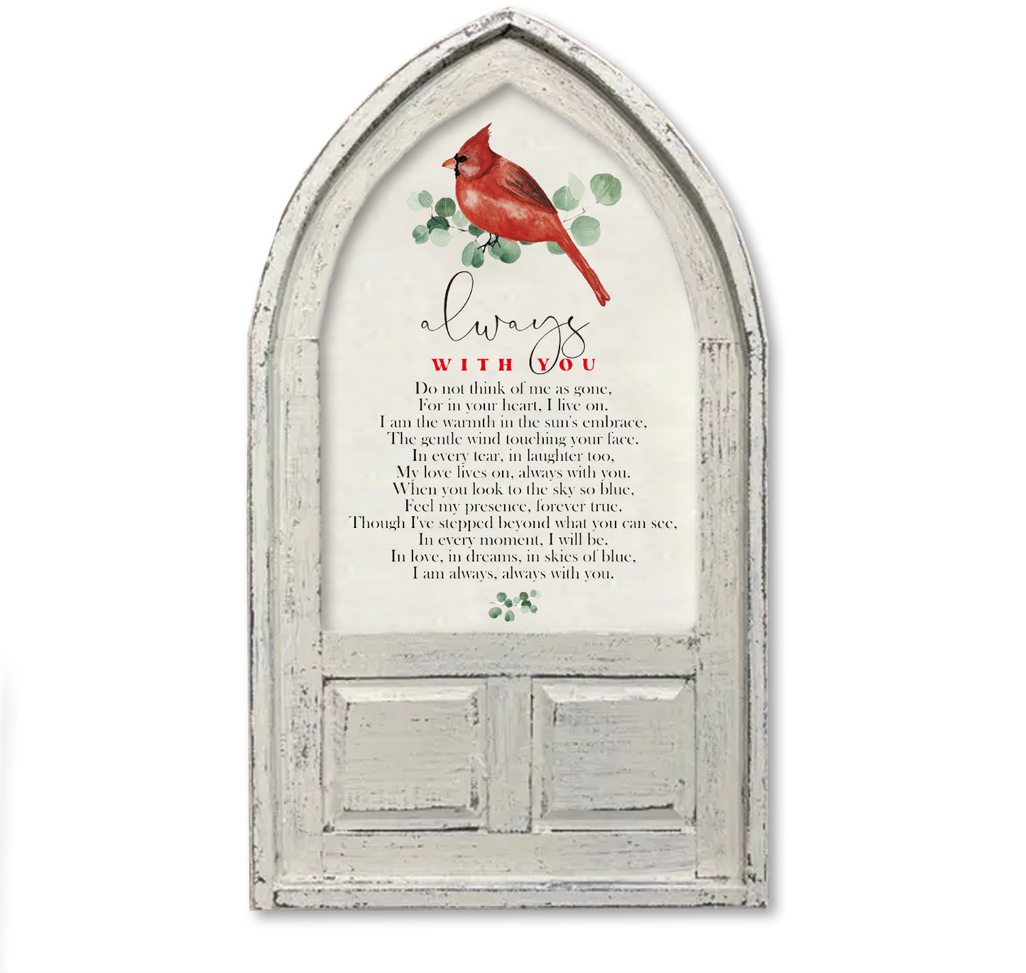 ARCH CANVAS ALWAYS WITH YOU CARDINAL