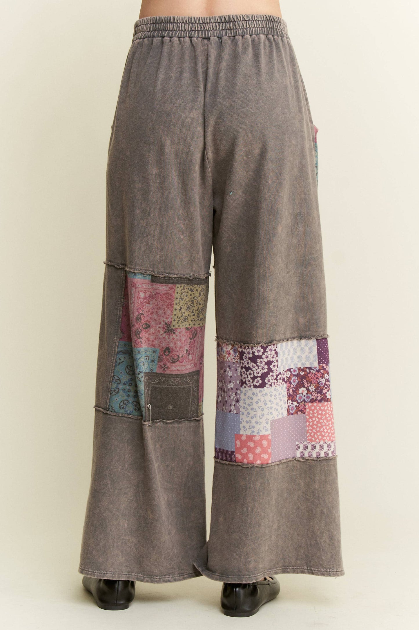 Mineral Washed Boho Block Patch pants HP6579