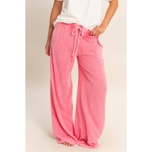 Hyfve DZ26A651 Mineral Washed Wide Leg Pants