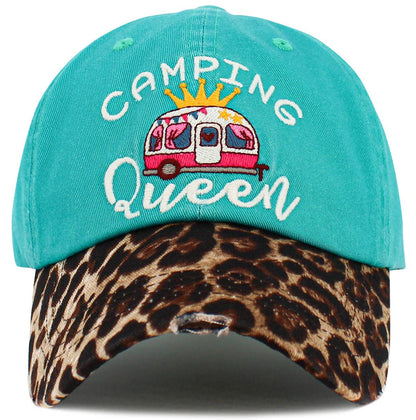 Camping Queen Vintage Ballcap: BLK