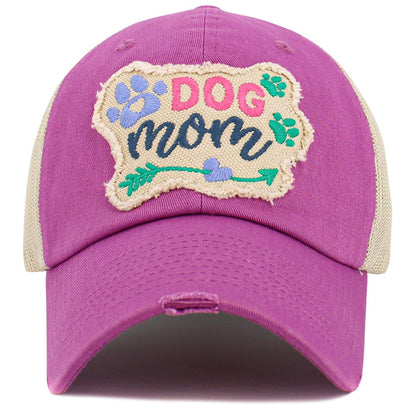 Dog Mom Meshback Ballcap: BLK