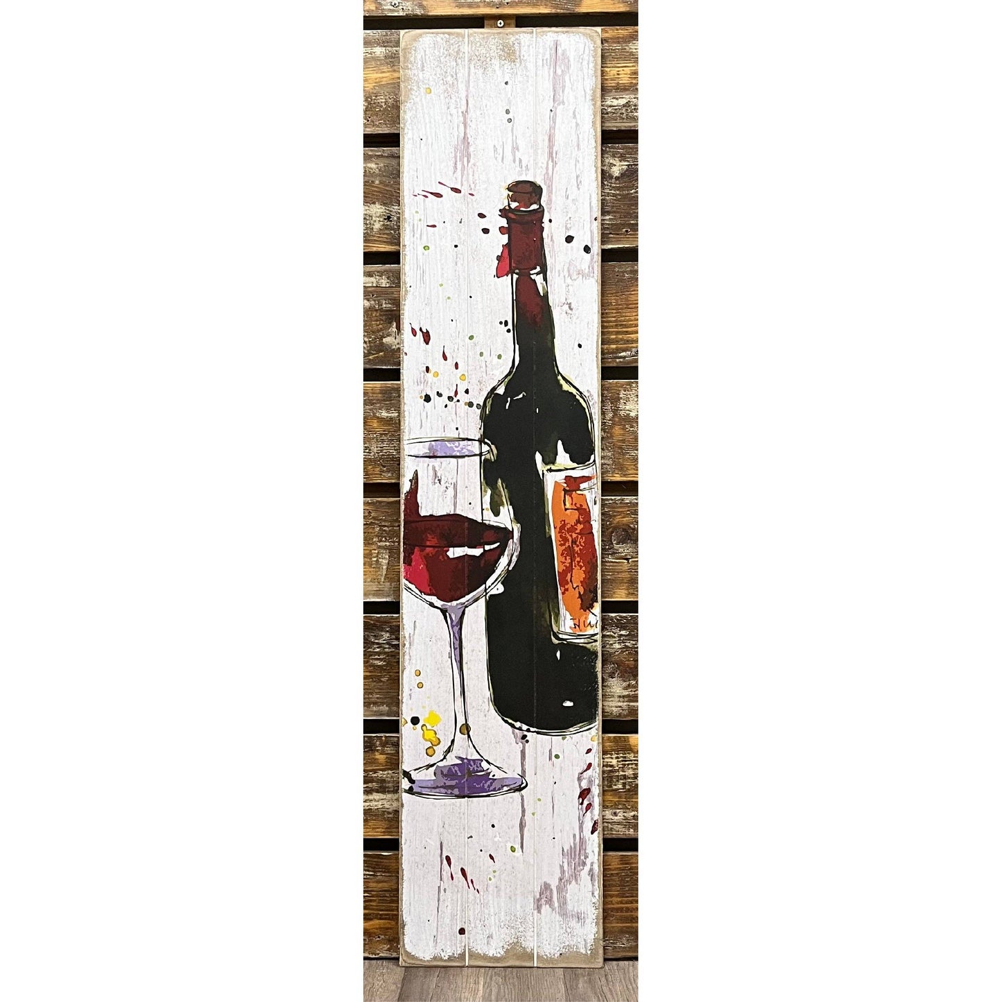 Wine Bottle and Glass: White