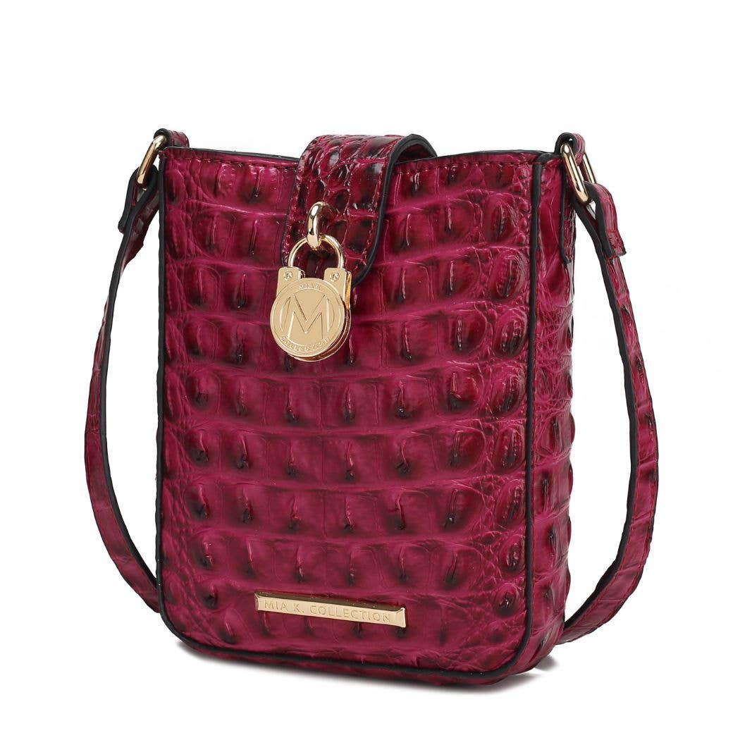 Avery Faux Crocodile Embossed Crossbody by Mia K