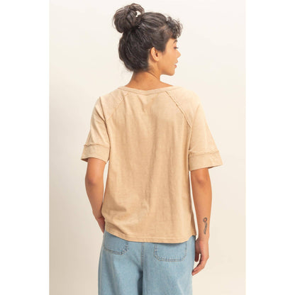 Hyfve DZ26A655 Acid Washed Boxy Tee