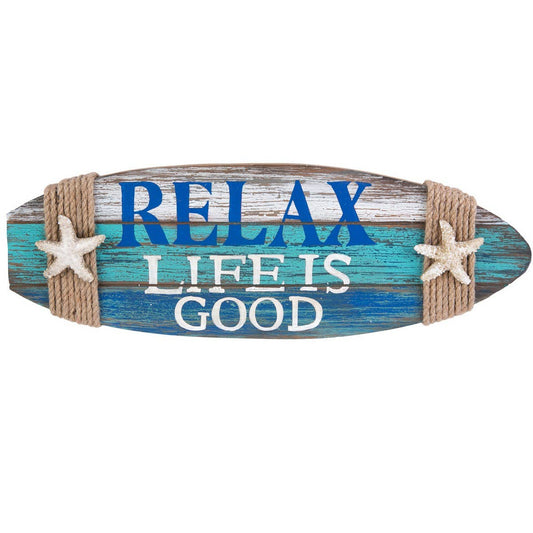 Relax Surfboard Shape Plaque