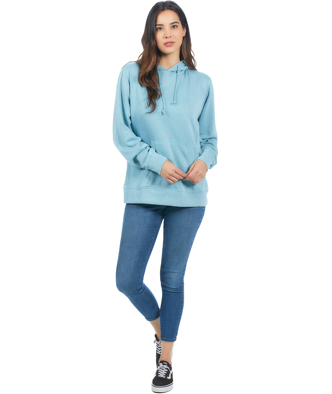 Unisex Fit Burnout Fleece Pullover Hoodie