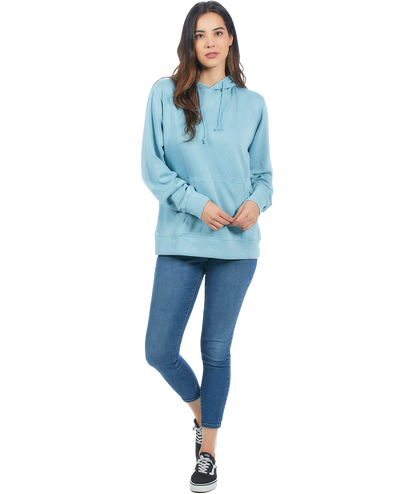 Unisex Fit Burnout Fleece Pullover Hoodie