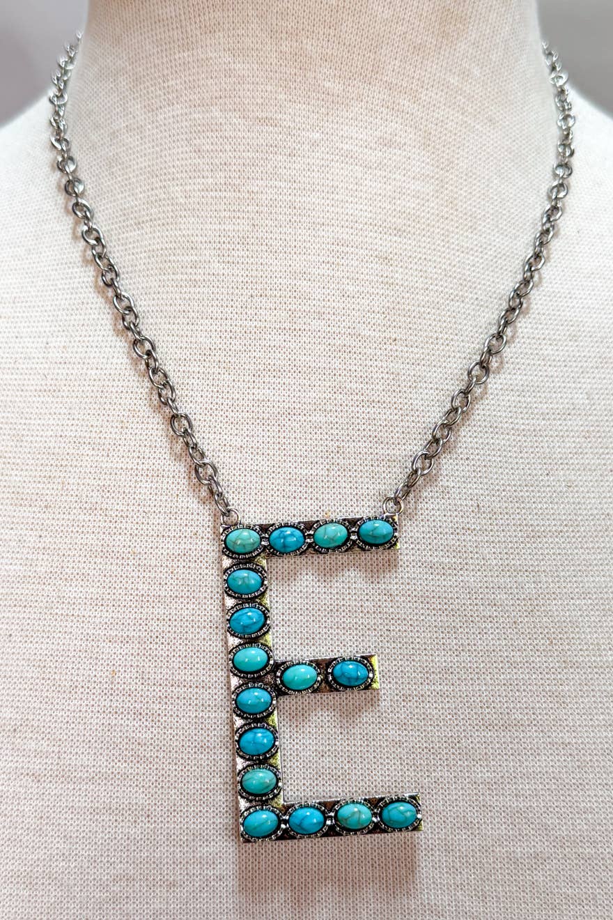 Blaze Initial Necklace-Silver