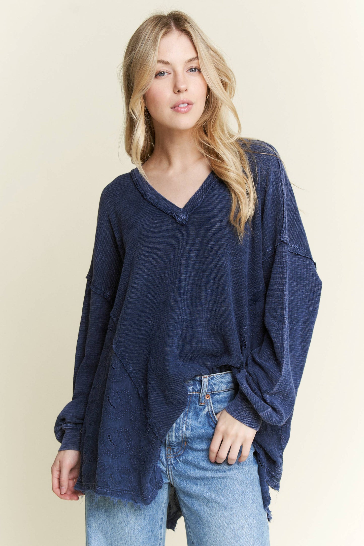 BEST Mineral Washed Western Boho Paisley Top HT5559